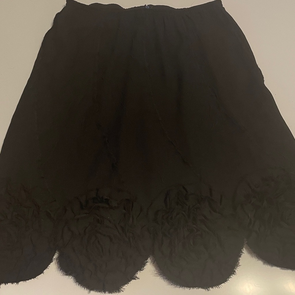 Double D Ranch Flounced Black Skirt Size Small